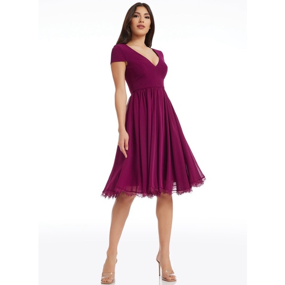 Dress The Population Corey Dark
Magenta Dress Size XXS Nwot - Picture 1 of 8